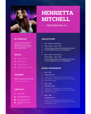 Modern Resume M